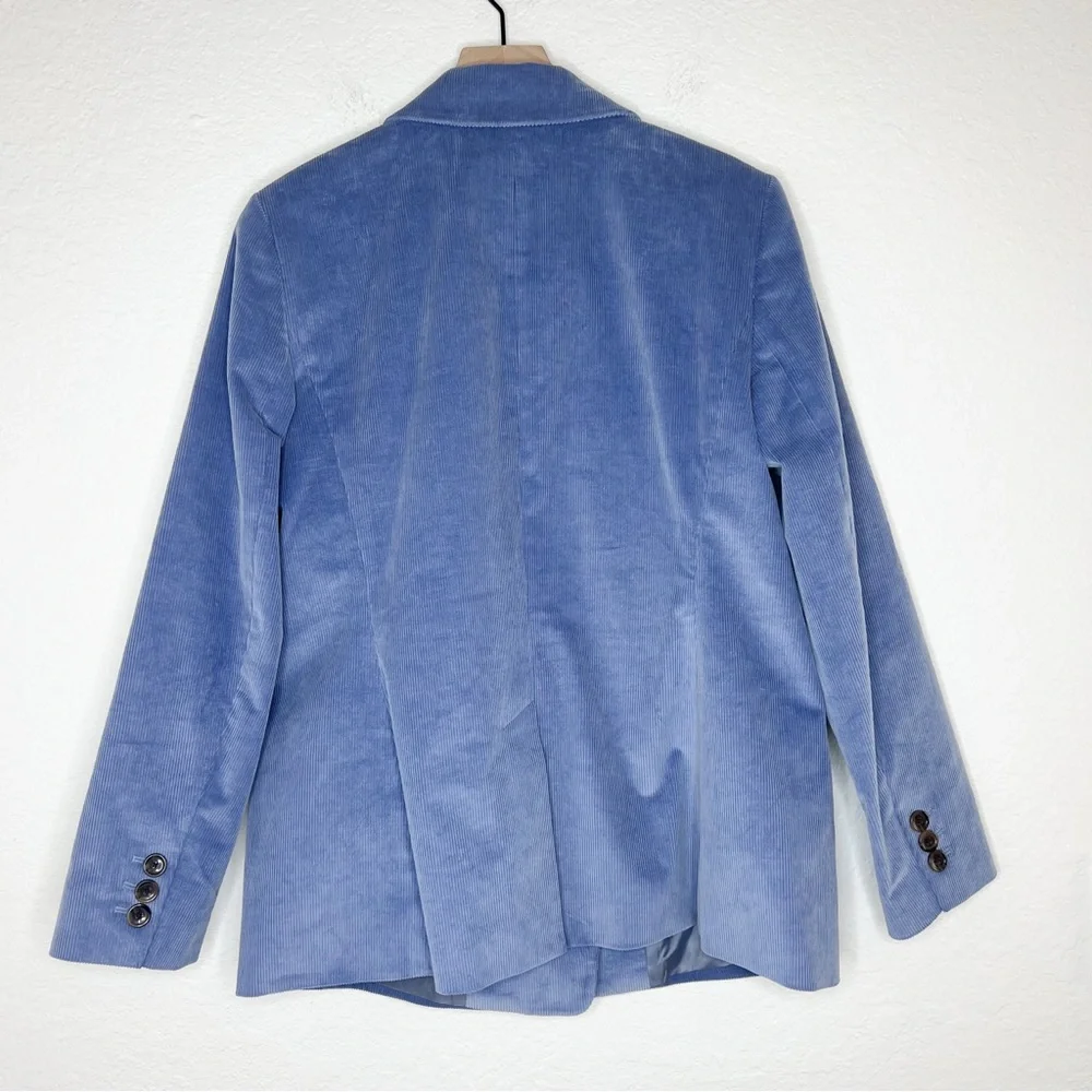 Talbots Corduroy Double Breasted Blazer Blue size 14
